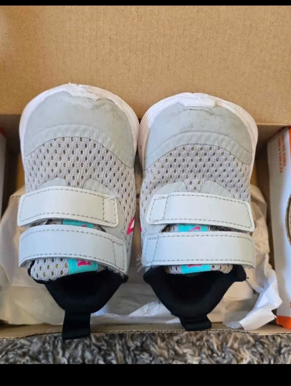 Nike Kids Gray, Teal & Hot Pink Sneakers